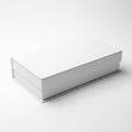 Minimalist white rectangular box on plain background Royalty Free Stock Photo
