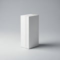 Minimalist white rectangular box set against a neutral gray background Royalty Free Stock Photo