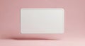 A minimalist white rectangular box on a soft pink background Royalty Free Stock Photo