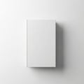 Minimalist white rectangular box with soft shadow on a plain background Royalty Free Stock Photo