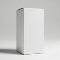 Minimalist white rectangular box standing upright on a flat surface Royalty Free Stock Photo