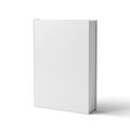 Minimalist white rectangular box with a textured surface and a slight angle Royalty Free Stock Photo