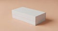 Minimalist White Rectangular Gift Box on. Royalty Free Stock Photo