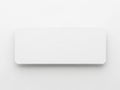Minimalist white rectangular object against a white background isolated on white background Royalty Free Stock Photo