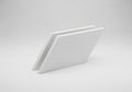 Minimalist white rectangular object against a neutral background Royalty Free Stock Photo