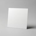 Minimalist white rectangular object against neutral background with subtle shadow Royalty Free Stock Photo