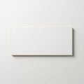 A minimalist white rectangular object against a plain white background Royalty Free Stock Photo