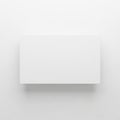 A minimalist white rectangular object against a plain white background Royalty Free Stock Photo