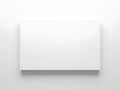 Minimalist white rectangular object on white background for modern design and clean aesthetic Royalty Free Stock Photo