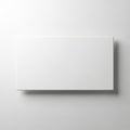 Minimalist white rectangular object casting a shadow on a plain background Royalty Free Stock Photo