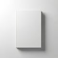 A minimalist white rectangular object casting a subtle shadow on a light grey background Royalty Free Stock Photo