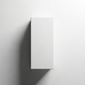 Minimalist white rectangular object casting a subtle shadow on a plain background Royalty Free Stock Photo