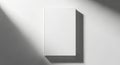 Minimalist white rectangular object with dramatic diagonal light and shadow Royalty Free Stock Photo