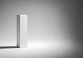 Minimalist white rectangular object with dramatic lighting and shadow Royalty Free Stock Photo