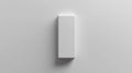 Minimalist White Rectangular Object on Light Grey Background Generative AI Royalty Free Stock Photo