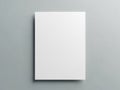 Minimalist white rectangular object on a gray background with shadow Royalty Free Stock Photo