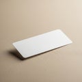 Minimalist white rectangular object placed on a textured surface Royalty Free Stock Photo