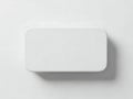 Minimalist white rectangular object on plain background for modern design Royalty Free Stock Photo