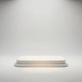 Minimalist white rectangular object on a plain background with soft lighting Royalty Free Stock Photo