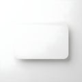 Minimalist white rectangular object with rounded corners on a light background Royalty Free Stock Photo