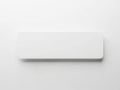 Minimalist white rectangular object with a slight curve on a plain background Royalty Free Stock Photo