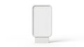 Minimalist white rectangular object with a smooth, reflective surface Royalty Free Stock Photo