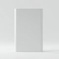 Minimalist white rectangular object with smooth, rounded edges, set against a plain Royalty Free Stock Photo