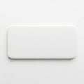 Minimalist white rectangular object with soft edges on a white background Royalty Free Stock Photo