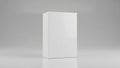 Minimalist white rectangular object standing on a reflective surface Royalty Free Stock Photo