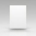 A minimalist white rectangular object standing upright against a gradient background Royalty Free Stock Photo