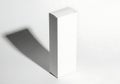 Minimalist white rectangular object with strong shadow Royalty Free Stock Photo