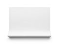 Minimalist white rectangular object with subtle shadow on a white background isolated on white background Royalty Free Stock Photo