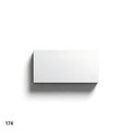 Minimalist white rectangular object with subtle shadow effect on plain background Royalty Free Stock Photo