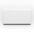 Minimalist white rectangular object with subtle shadow effect on plain background Royalty Free Stock Photo