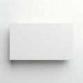 Minimalist white rectangular object with subtle shadow effect on plain background Royalty Free Stock Photo