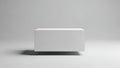 Minimalist White Rectangular Pedestal on a Light Gray Background Royalty Free Stock Photo