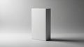 A minimalist white rectangular prism casting a subtle shadow on a neutral background Royalty Free Stock Photo