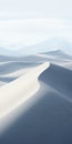 Minimalist White Sand Dunes Conceptual Digital Art