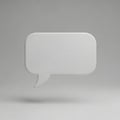 A minimalist white speech bubble on a plain background Royalty Free Stock Photo
