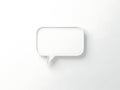 Minimalist white speech bubble on plain background Royalty Free Stock Photo