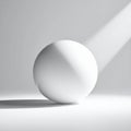 Minimalist White Sphere with Dramatic Light Royalty Free Stock Photo