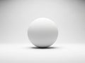 Minimalist white sphere on a plain background Royalty Free Stock Photo