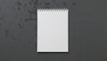 Minimalist White Spiral Notebook on Dark Background â Top View Royalty Free Stock Photo
