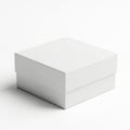 Minimalist white square box on plain background Royalty Free Stock Photo
