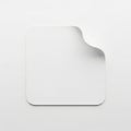 Minimalist white square mirror on a plain background Royalty Free Stock Photo