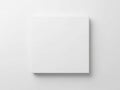 Minimalist white square object against a plain white background Royalty Free Stock Photo