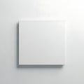 Minimalist white square object against a plain background Royalty Free Stock Photo