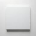 Minimalist white square object against a plain background Royalty Free Stock Photo