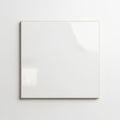 Minimalist white square on plain wall Royalty Free Stock Photo