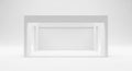 Minimalist White Stage Display Frame with Copy Space Royalty Free Stock Photo